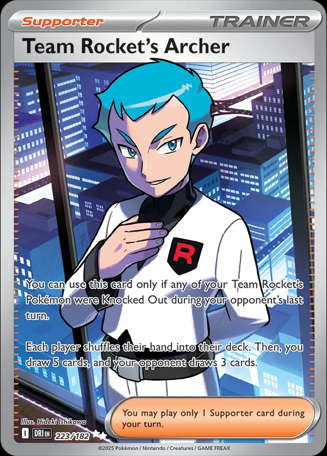 Karta Pokémon: Destined Rivals - 223 - Team Rocket’s Archer