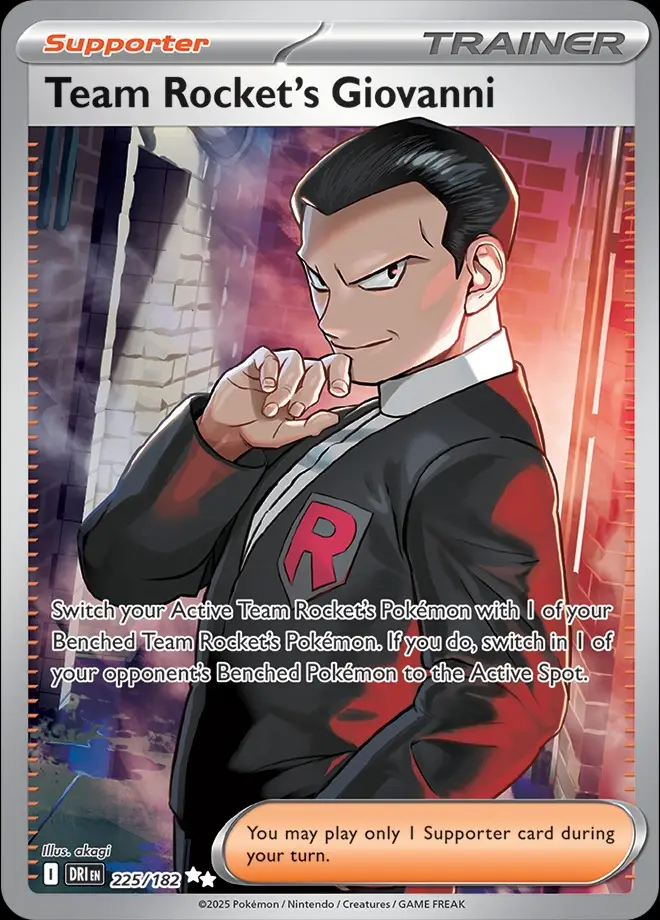 Karta Pokémon: Destined Rivals - 225 - Team Rocket’s Giovanni
