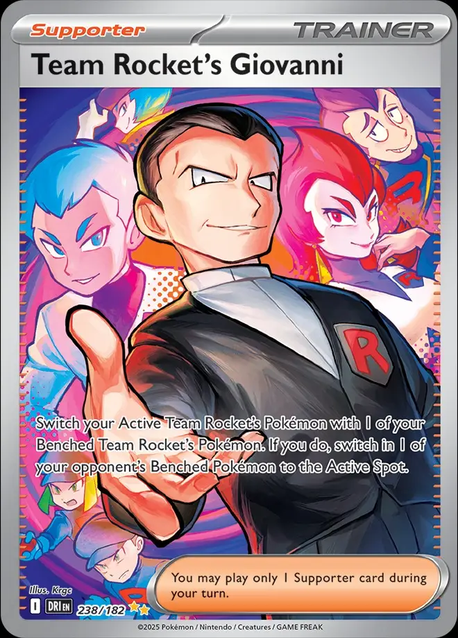 Karta Pokémon: Destined Rivals - 238 - Team Rocket’s Giovann