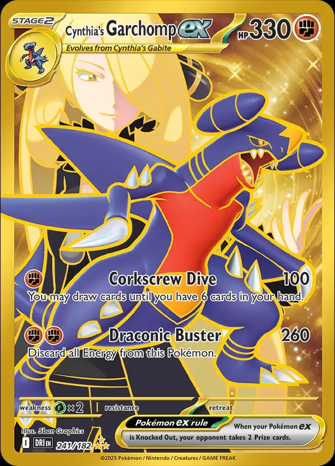 Karta Pokémon: Destined Rivals - 241 - Cynthia’s Garchomp ex