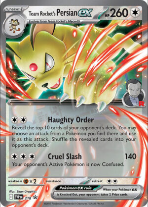 Karta Pokémon: Scarlet & Violet Promos - SVP 218 - Team Rocket's Persian ex