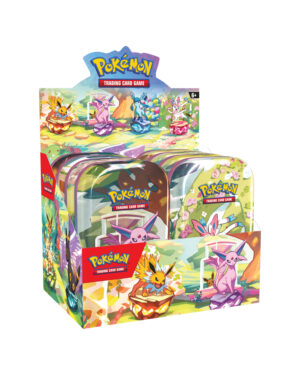 Pokémon TCG: Scarlet & Violet - Prismatic Evolutions - Mini tin BUNDLE 8 display