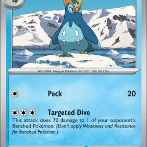 Karta Pokémon: Phantasmal Flames - 028 - Prinplup (Reverse Holo)