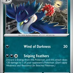 Karta Pokémon: Phantasmal Flames - 058 - Honchkrow (Reverse Holo)