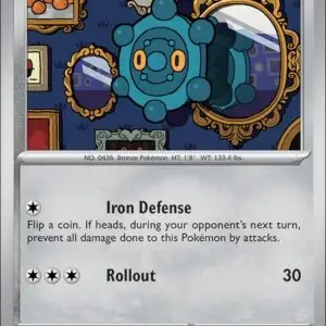 Karta Pokémon: Phantasmal Flames - 071 - Bronzor (Reverse Holo)