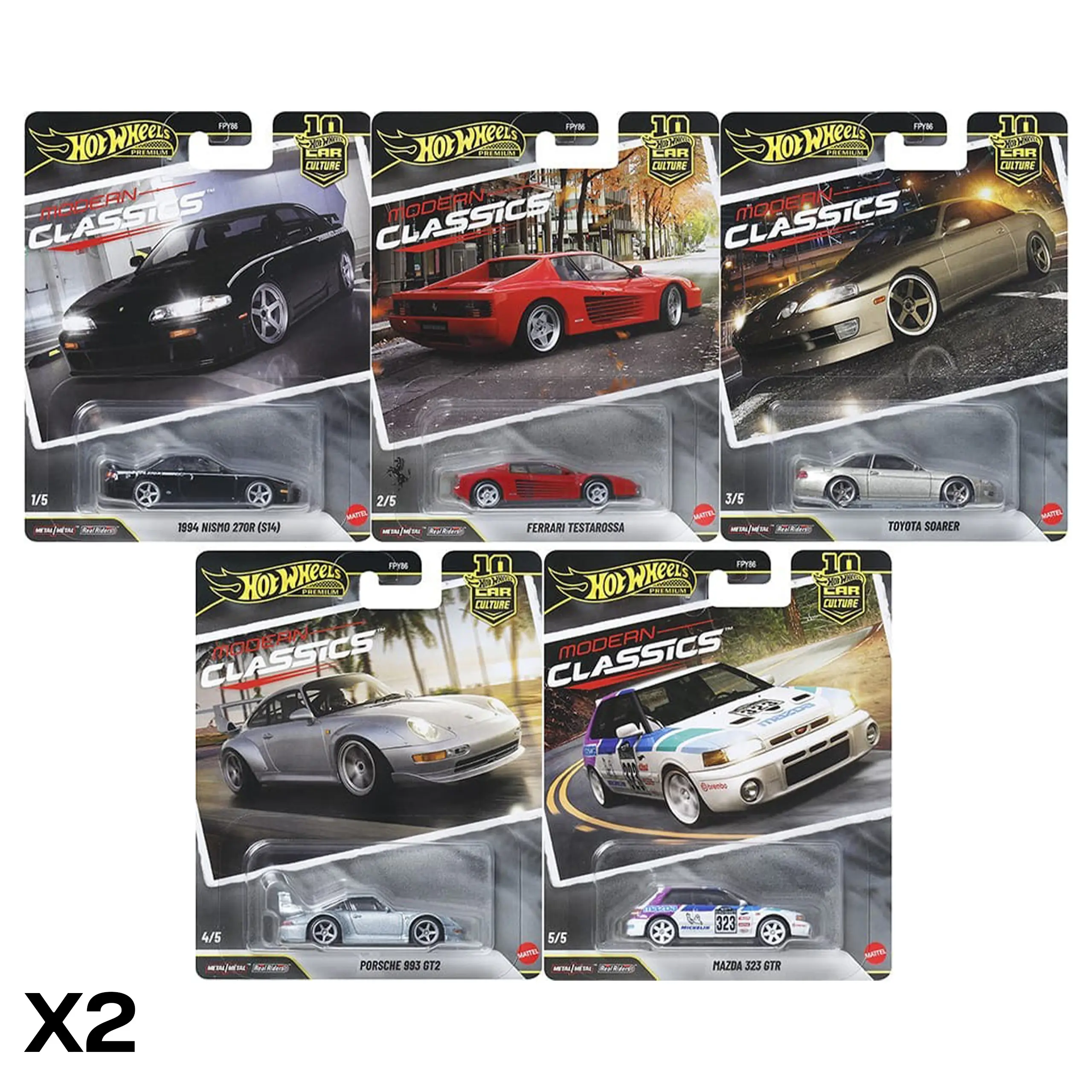 Hot Wheels Premium Car Culture 10th Anniversary Modern Classics - Fabrycznie Zapakowany Karton - obrazek 2