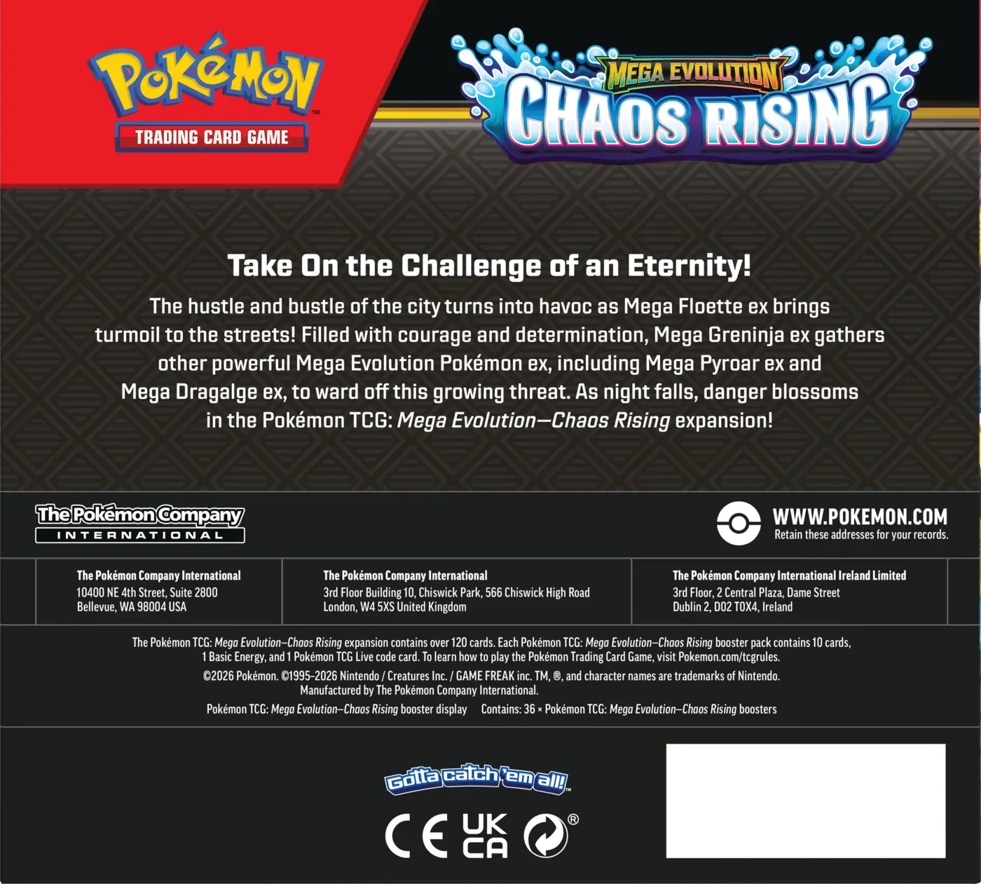 Pokémon TCG: Mega Evolution - Chaos Rising - Booster Display Box (36) - obrazek 4