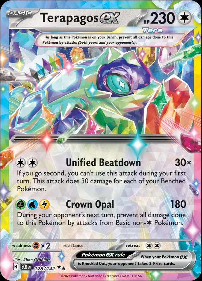 Karta Pokémon: Stellar Crown - 128 - Terapagos ex