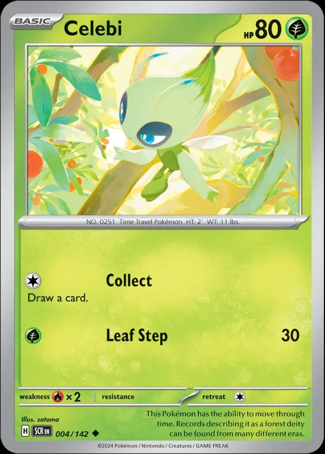 Karta Pokémon: Stellar Crown - 004 - Celebi