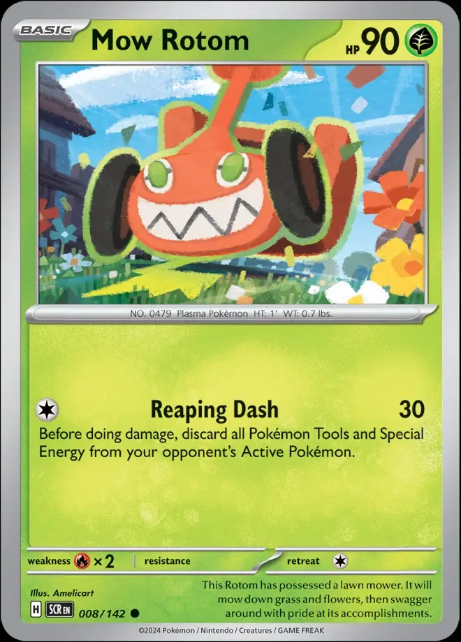 Karta Pokémon: Stellar Crown - 008 - Mow Rotom