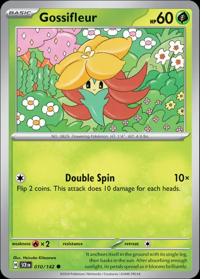 Karta Pokémon: Stellar Crown - 010 - Gossifleur