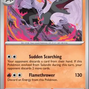 Karta Pokémon: Stellar Crown - 024 - Salazzle (Reverse Holo)