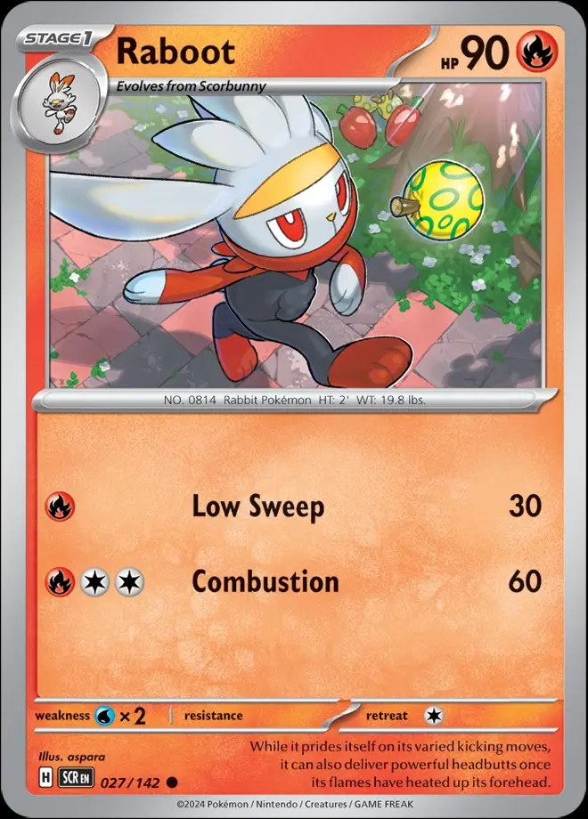 Karta Pokémon: Stellar Crown - 027 - Raboot (Reverse Holo)