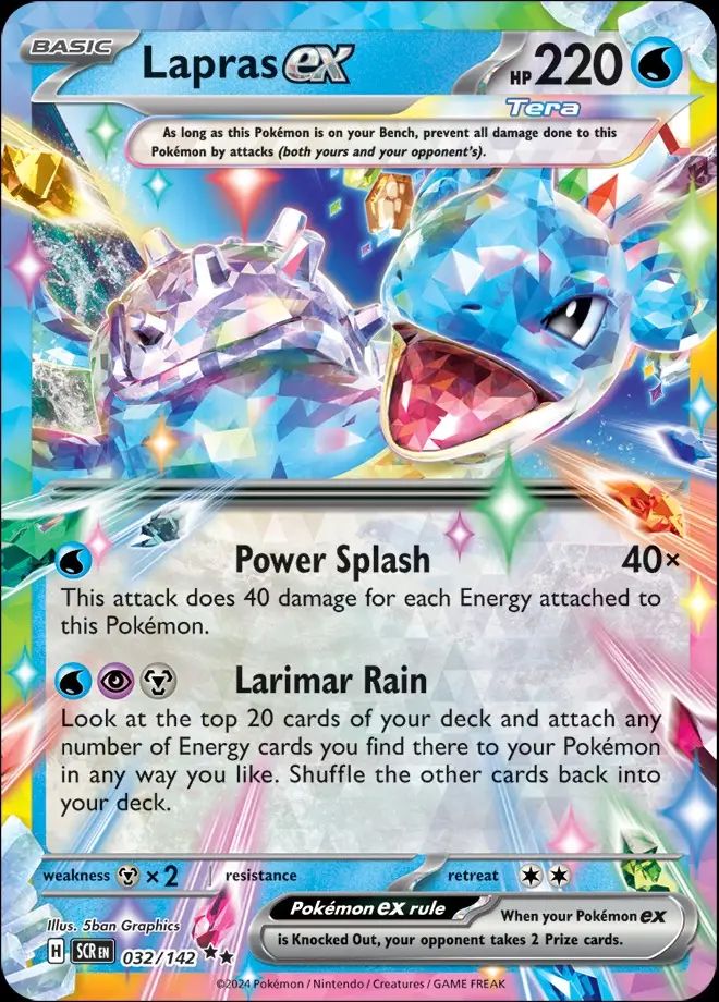 Karta Pokémon: Stellar Crown - 032 - Lapras ex