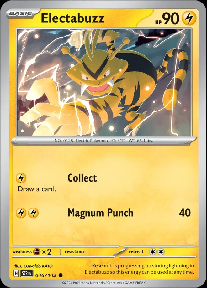 Karta Pokémon: Stellar Crown - 046 - Electabuzz (Reverse Holo)