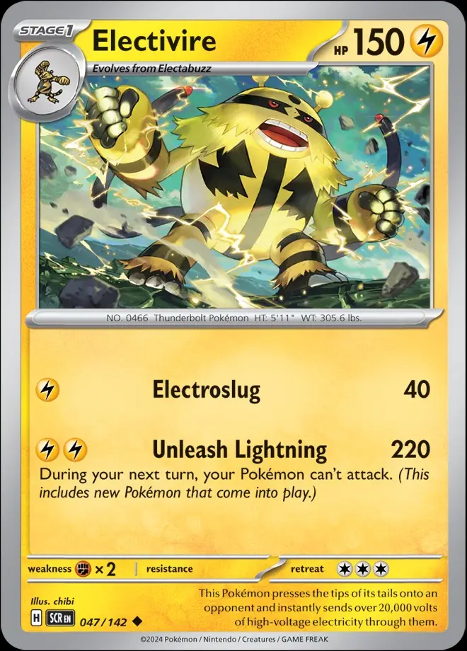 Karta Pokémon: Stellar Crown - 047 - Electivire (Reverse Holo)