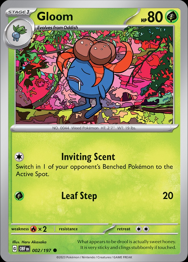 Karta Pokémon: Obsidian Flames - 002 - Gloom