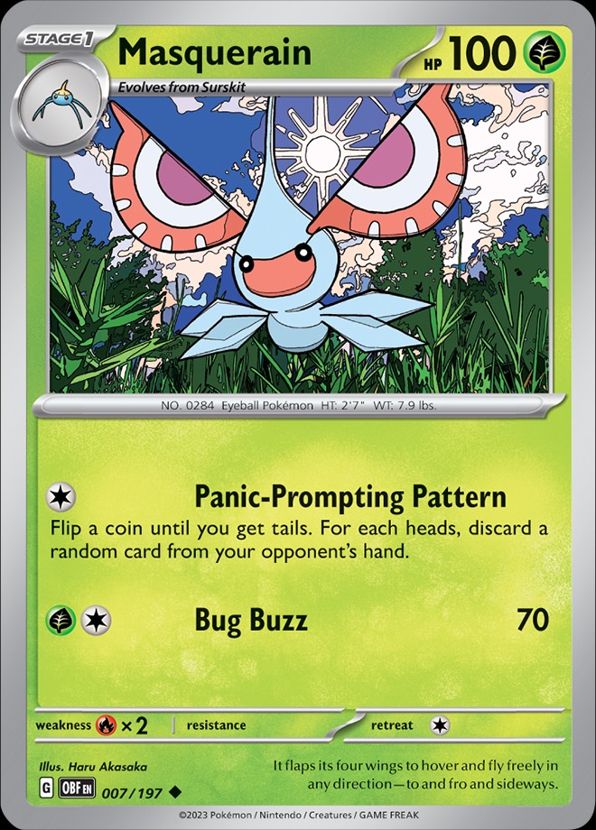 Karta Pokémon: Obsidian Flames - 007 - Masquerain