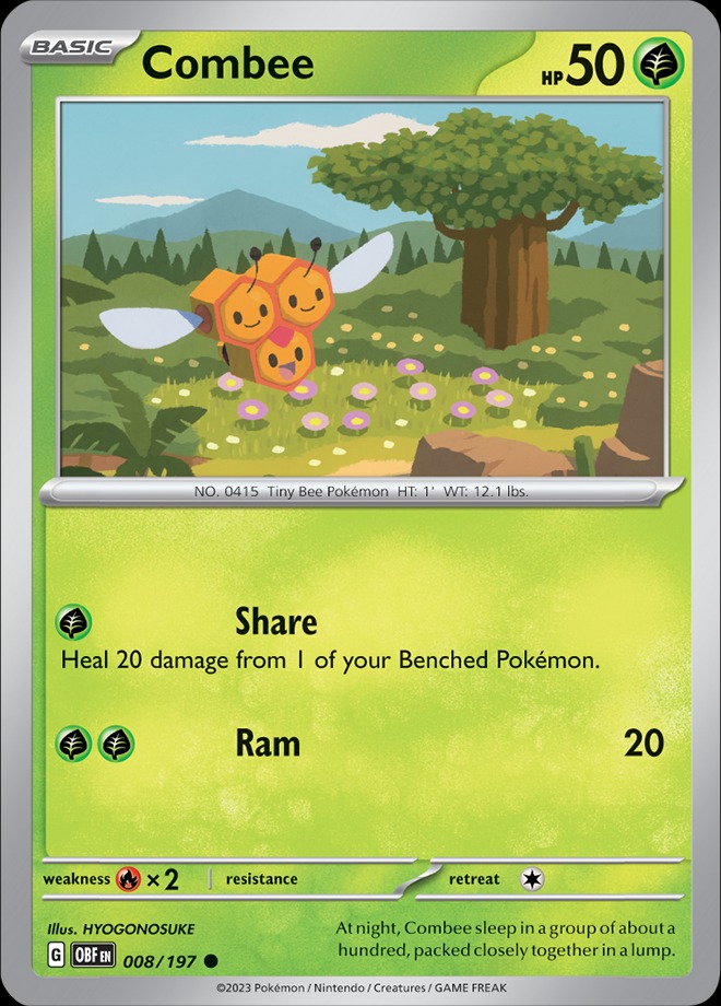 Karta Pokémon: Obsidian Flames - 008 - Combee