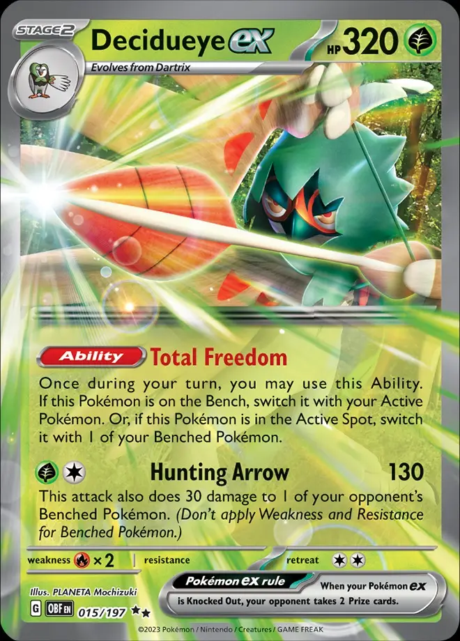 Karta Pokémon: Obsidian Flames - 015 - Decidueye ex
