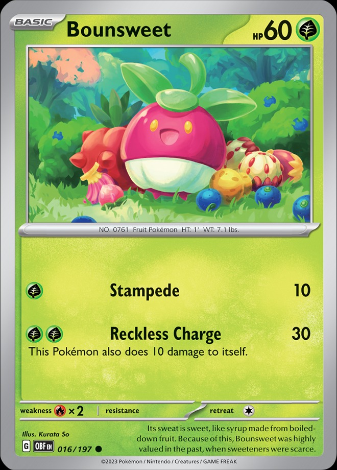 Karta Pokémon: Obsidian Flames - 016 - Bounsweet