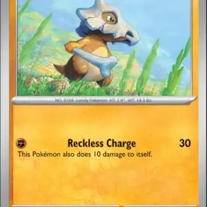 Karta Pokémon: Stellar Crown - 072 - Cubone (Reverse Holo)