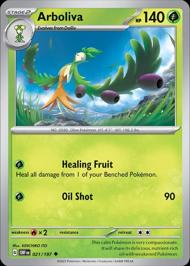 Karta Pokémon: Obsidian Flames - 021 - Arboliva