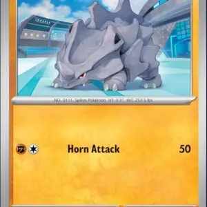 Karta Pokémon: Stellar Crown - 074 - Rhyhorn (Reverse Holo)