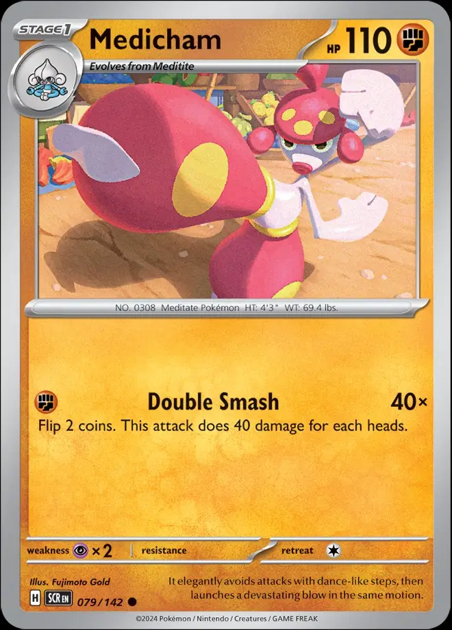 Karta Pokémon: Stellar Crown - 079 - Medicham