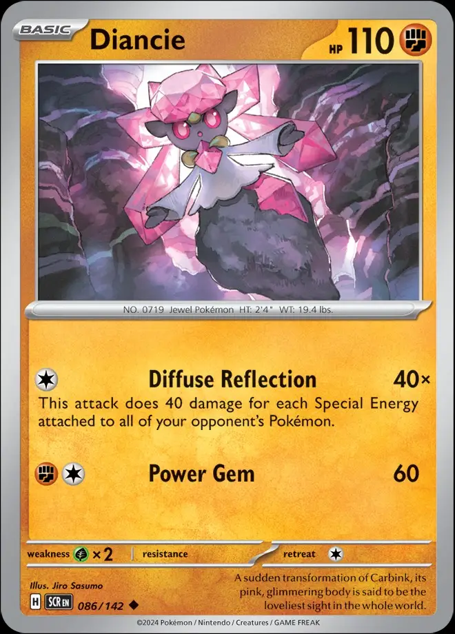 Karta Pokémon: Stellar Crown - 086 - Diancie