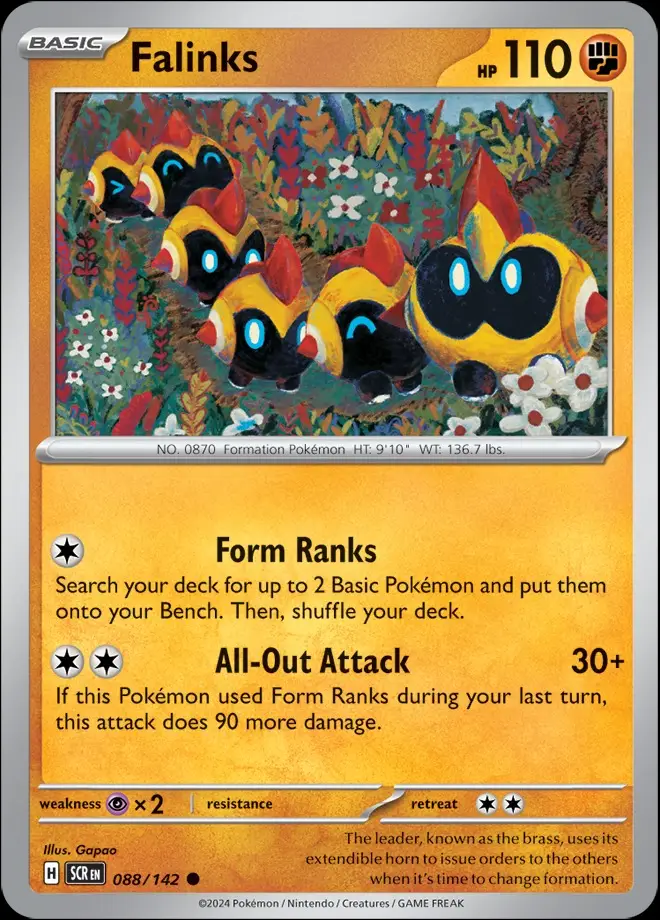 Karta Pokémon: Stellar Crown - 088 - Falinks (Reverse Holo)