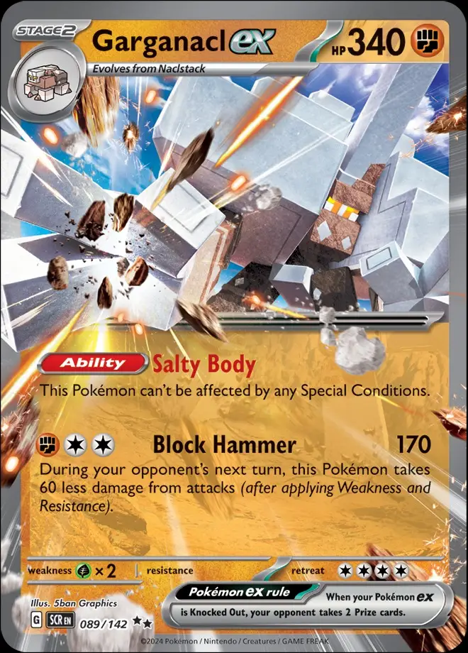 Karta Pokémon: Stellar Crown - 089 - Garganacl ex