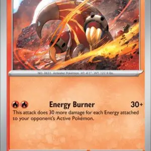 Karta Pokémon: Obsidian Flames - 039 - Heatmor (Reverse Holo)