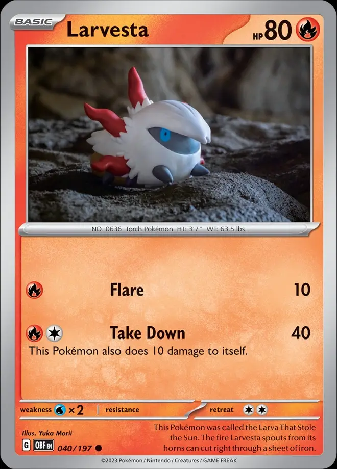 Karta Pokémon: Obsidian Flames - 040 - Larvesta