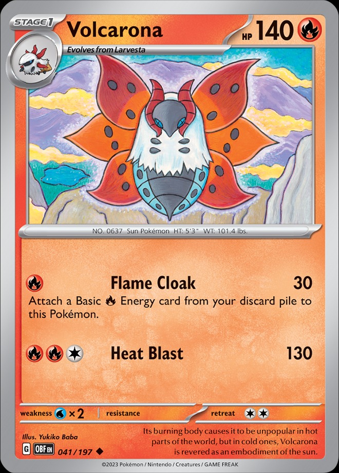 Karta Pokémon: Obsidian Flames - 041 - Volcarona