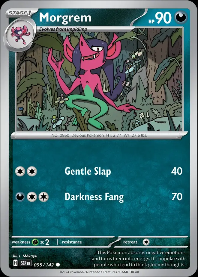 Karta Pokémon: Stellar Crown - 095 - Morgrem (Reverse Holo)