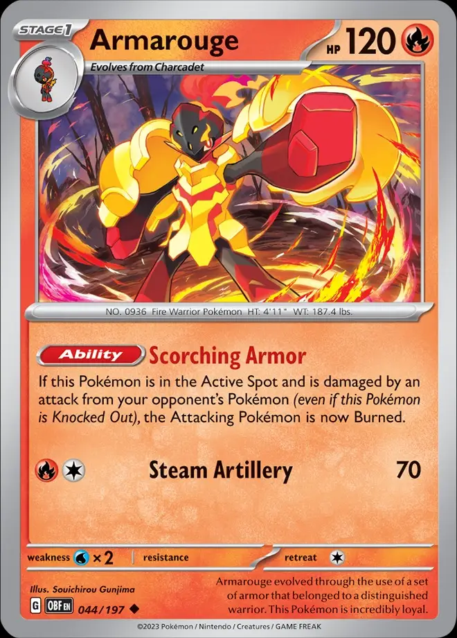 Karta Pokémon: Obsidian Flames - 044 - Armarouge
