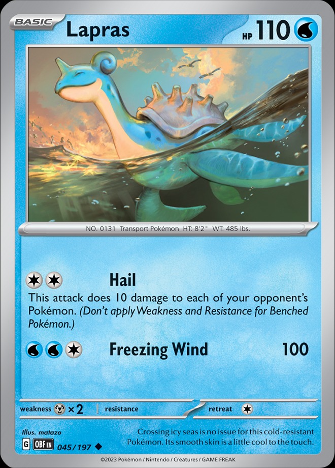 Karta Pokémon: Obsidian Flames - 045 - Lapras