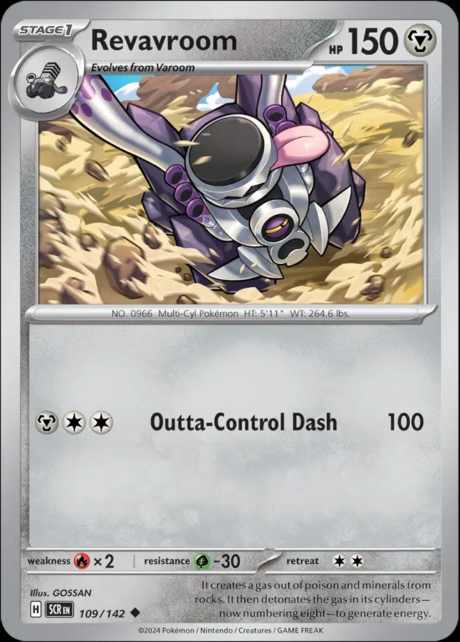 Karta Pokémon: Stellar Crown - 109 - Revavroom (Reverse Holo)