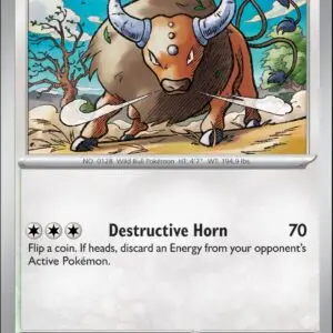 Karta Pokémon: Stellar Crown - 112 - Tauros (Reverse Holo)