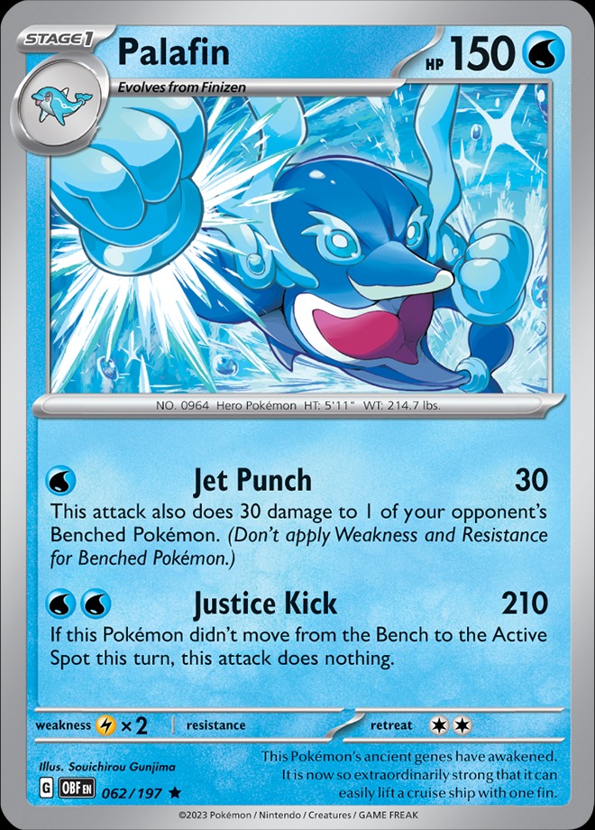 Karta Pokémon: Obsidian Flames - 062 - Palafin (Holo)