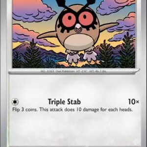 Karta Pokémon: Stellar Crown - 114 - Hoothoot (Reverse Holo)