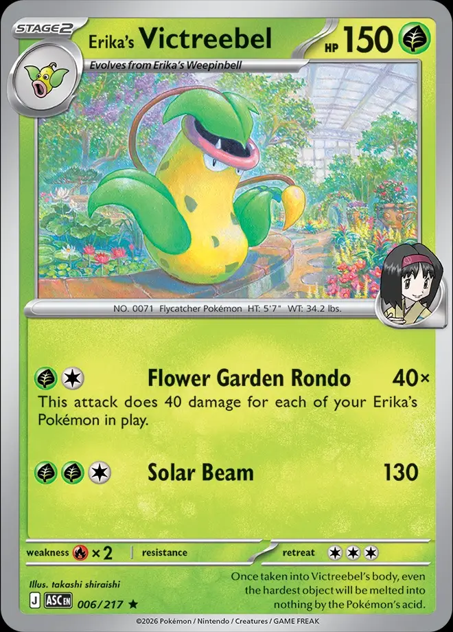 Karta Pokémon: Ascended Heroes - 006 - Erika's Victreebel (Poké Ball Reverse Holo)