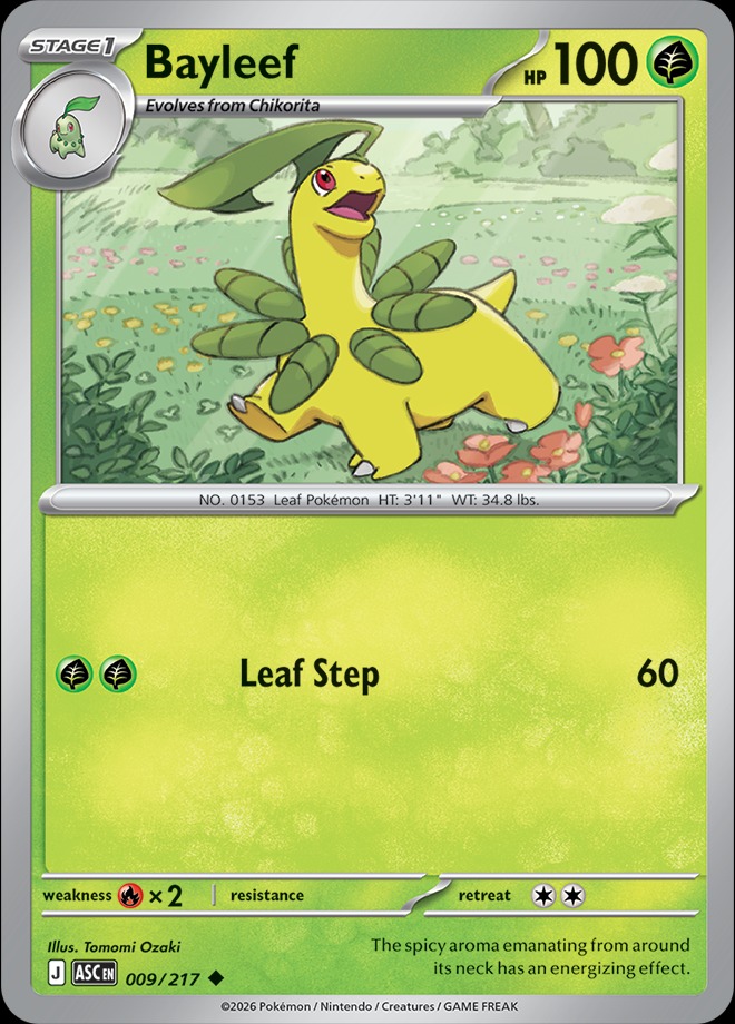 Karta Pokémon: Ascended Heroes - 009 - Bayleef (Friend Ball Reverse Holo)