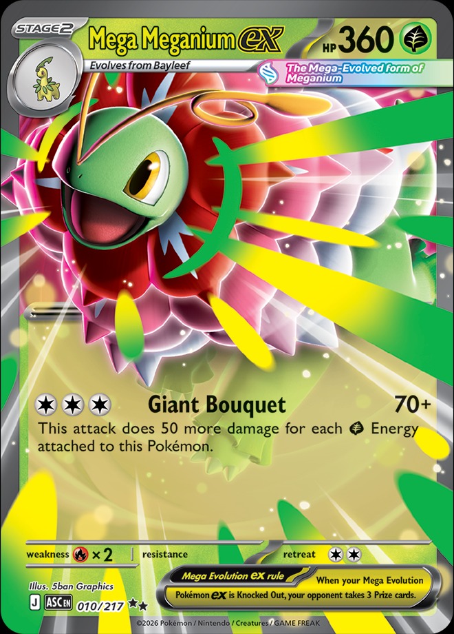 Karta Pokémon: Ascended Heroes - 010 - Mega Meganium ex