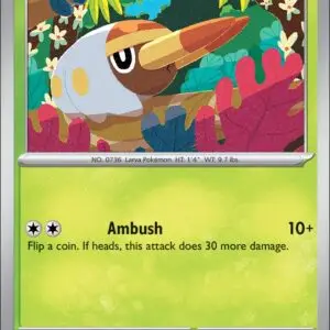 Karta Pokémon: Ascended Heroes - 017 - Grubbin (Quick Ball Reverse Holo)