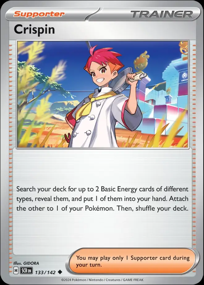 Karta Pokémon: Stellar Crown - 133 - Crispin (Reverse Holo)