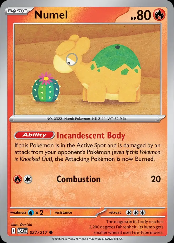 Karta Pokémon: Ascended Heroes - 027 - Numel