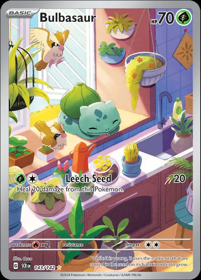 Karta Pokémon: Stellar Crown - 143 - Bulbasaur