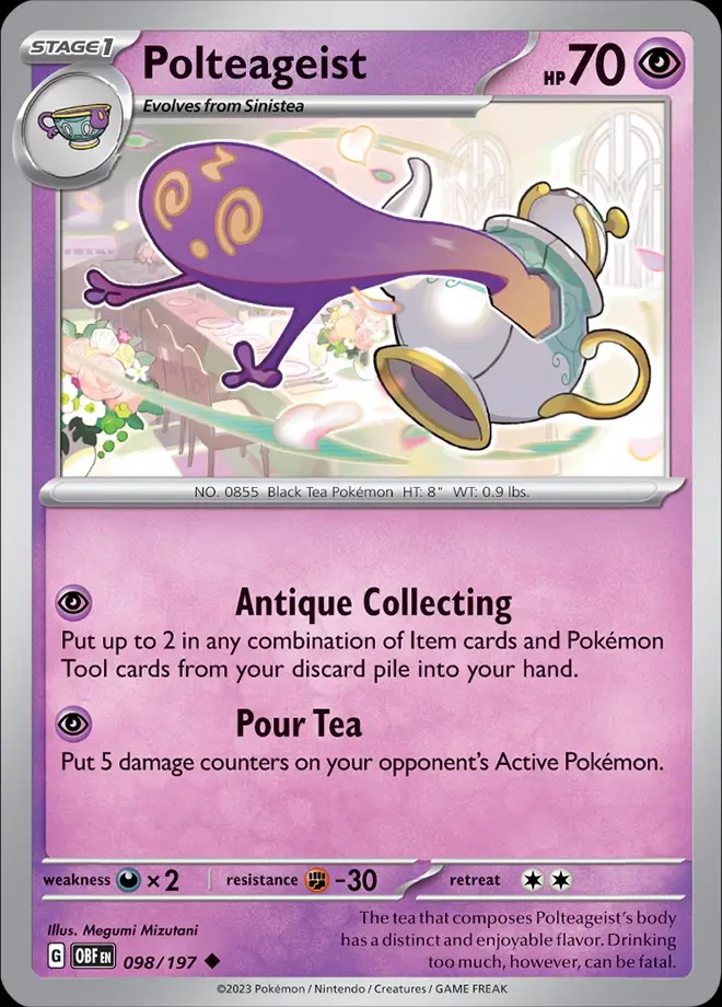 Karta Pokémon: Obsidian Flames - 098 - Polteageist